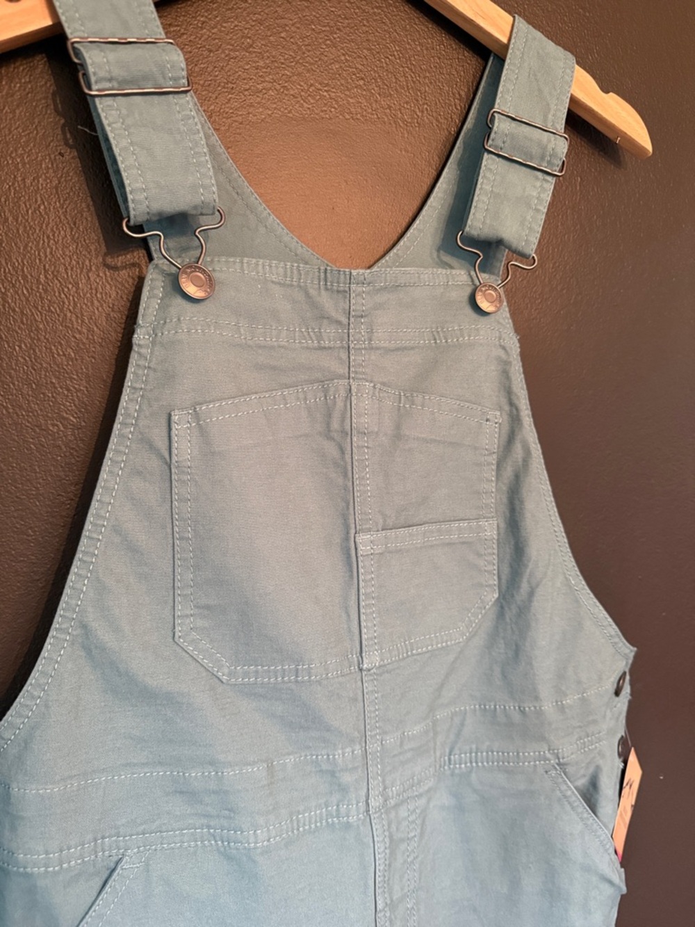 Blue Mountain Teal Green Cotton Overalls - Picture 4 of 9
